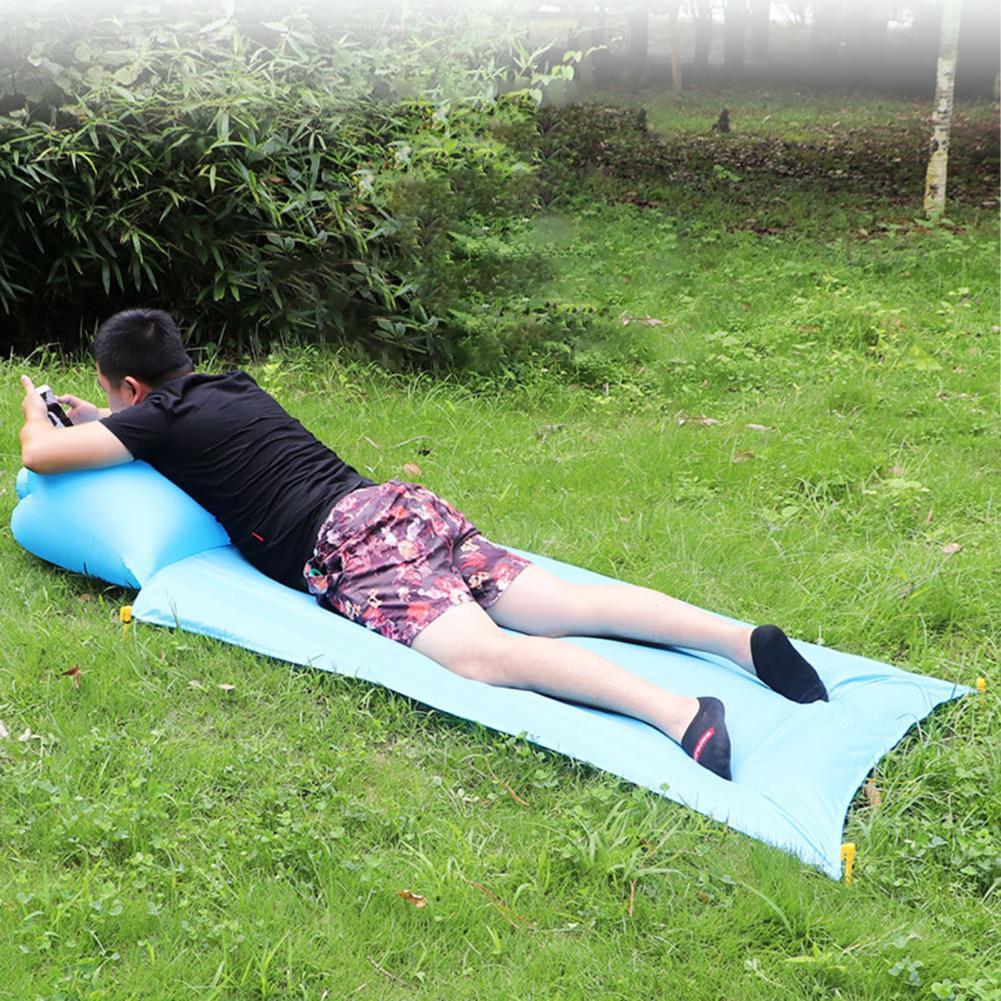 

Коврик для пикника, водонепроницаемая подушка для кемпинга с надувной подушкой и гвоздями, пляжное одеяло или летняя большая спальная кровать на открытом воздухе