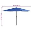 VidaXL Parasol de Jardin avec Mât en Métal, Pare-soleil de Patio, Abri de Soleil, Parasol de Terrasse Arrière-cour 47385