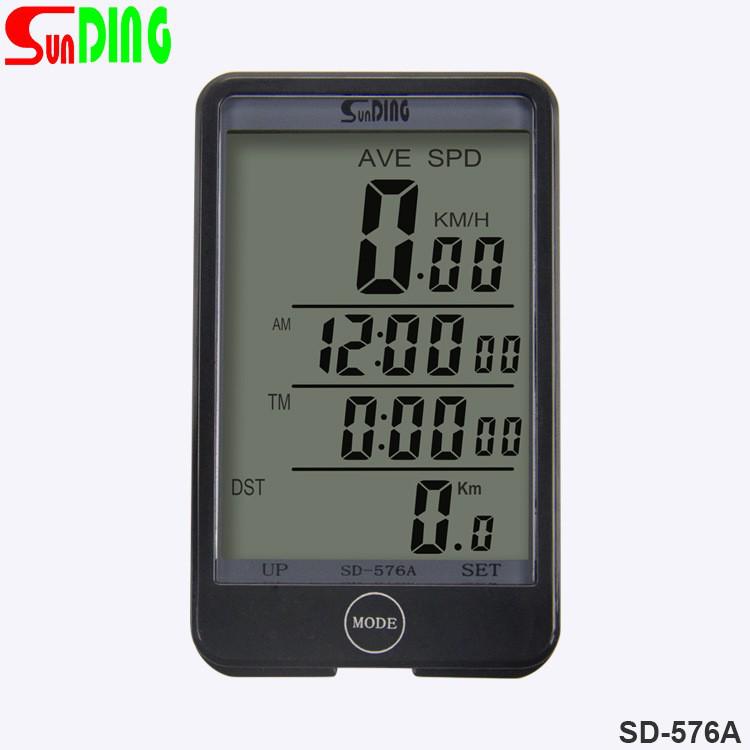 Shundong SD576C Waterproof Wireless Bicycle Speedometer/Odometer with Large Screen and Multilingual Display