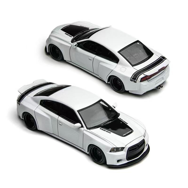 Timemicro × Psc Design 1:64 Charger  Brawler  Rot / Weiß Diecast Modellauto
