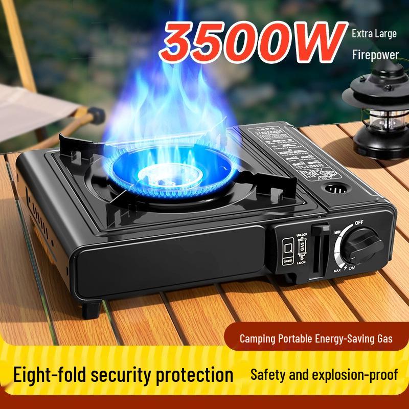 Portable Gas Stove with Hot Pot and Magnetic Induction Cooktop for Outdoor Camping