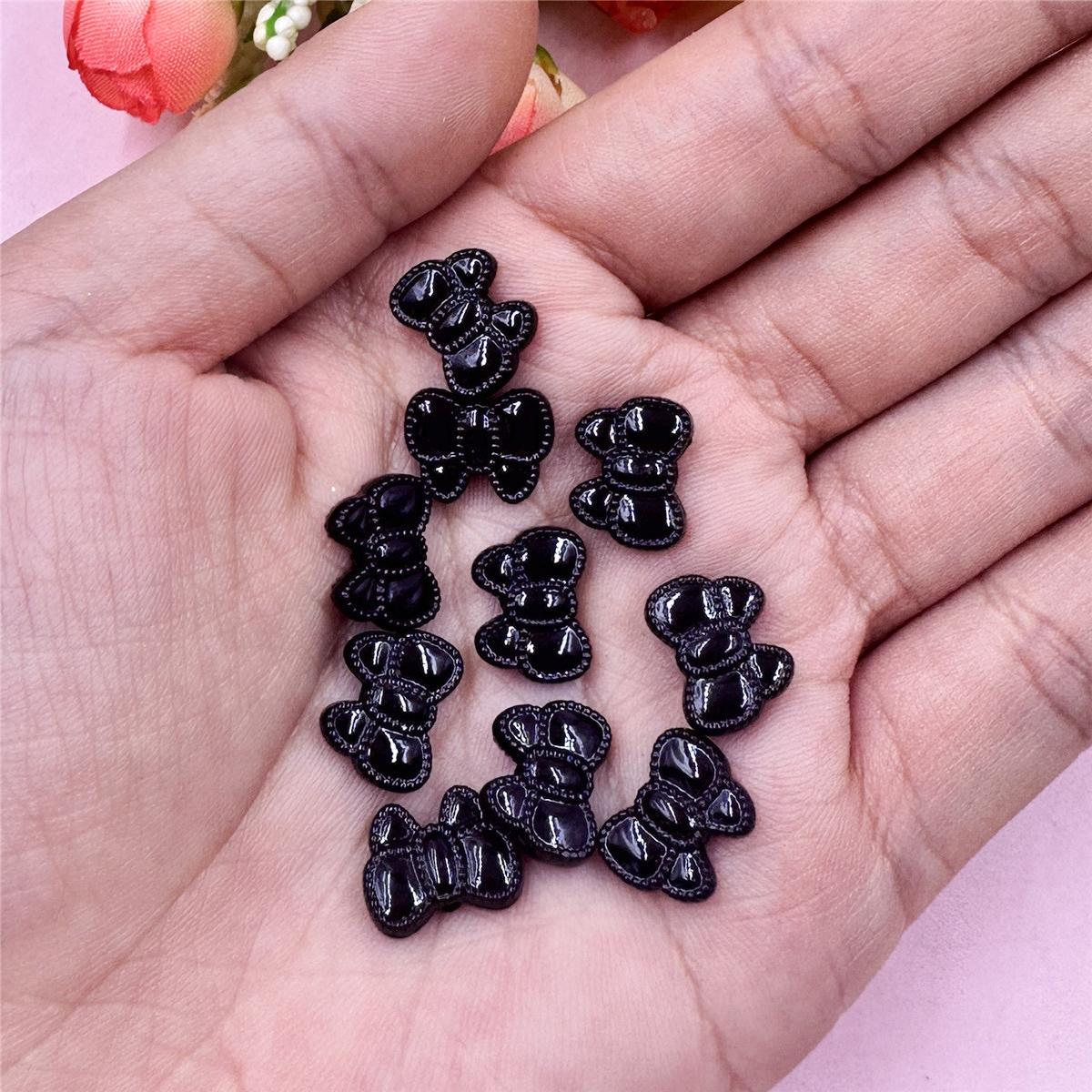 

Сплав с прямым отверстием, капельное масло, ювелирный материал, сделай сам, 9,5*11,4 мм, 10 шт., аксессуары цвета макарон, чехол для телефона, ожерелье с бантом, браслет, рассеянный бисер чёрный