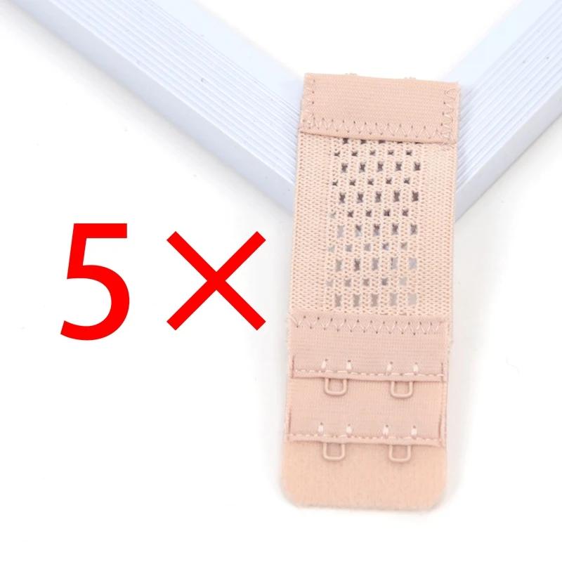 5pcs Bra Extender for Women's Elastic Bra Extension Strap Hook Clip Expander Adjustable Belt Buckle Intimates Accessories