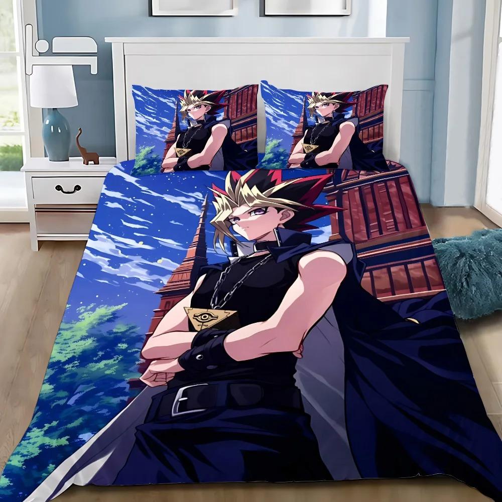 3D Print Yu-Gi-Oh MONSTER CARD Anime Bedding Set Duvet Cover Bed Set Quilt Cover Pillowcase Comforter king Queen Size Boys Adult