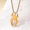 Trendy Titanium Steel Necklace: Unisex Stainless Steel Hollow Star Pendant, Long Chain