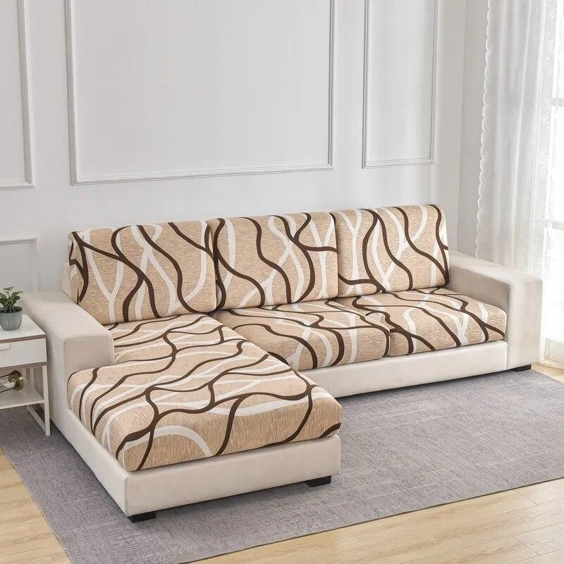 Funda de Cojín para Sofá de 1/2/3/4 Plazas Funda Elástica para Sofá Funda para Asiento de Sofá Protector de Muebles Estampado Floral
