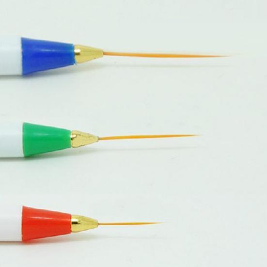 3 ks/sada Nail Art Fine Liner Design Detail Dekor Malba Kresba Štětec na pero pro vlastní potřebu