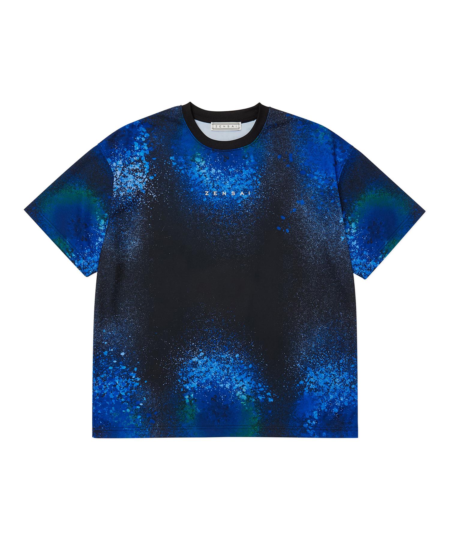 Zensai Gradient Smog Print T-Shirt Black Black/M
