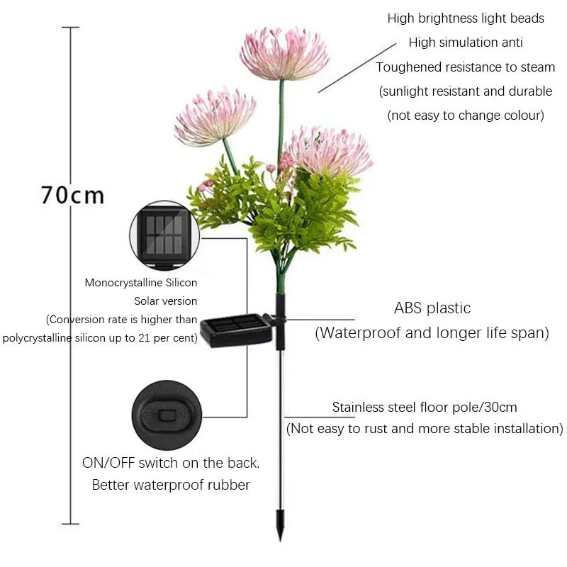 LED Solar Outdoor Garden Lights Waterproof Garland Light Garden Lawn Street Christmas Party Decora Solar Powered Flowers Lamp