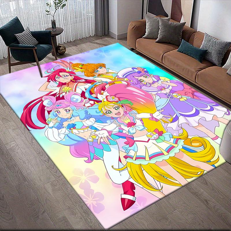 Pretty Cure Color Collage Area Rug, Pretty Cure Fan Cozy Carpet, Perfect Gift.chl