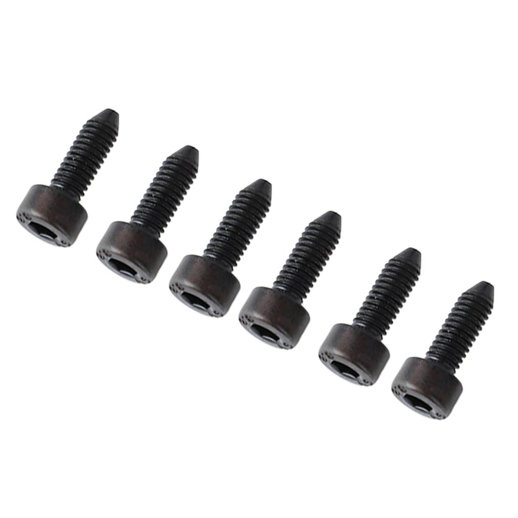 6PCS Guitar Hex Head Screws Double Tremolo Bridge Saddle String Locking Screw with Taper Tip