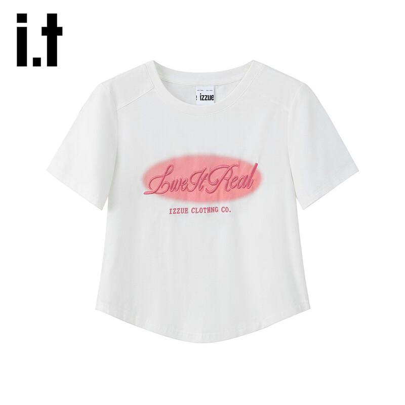 Izzueit Women's 3D Embroidered Print Cool Cotton T-Shirt