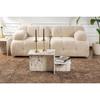Couchtisch - HARMONY - Rechteckig - Freesia Marmoreffekt - 80 x 40 x 40 cm