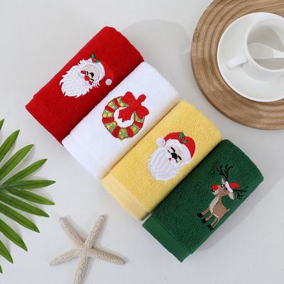 Toalha de Presente de Feriado Bordado Natal Halloween Toalha de Cozinha Bordado