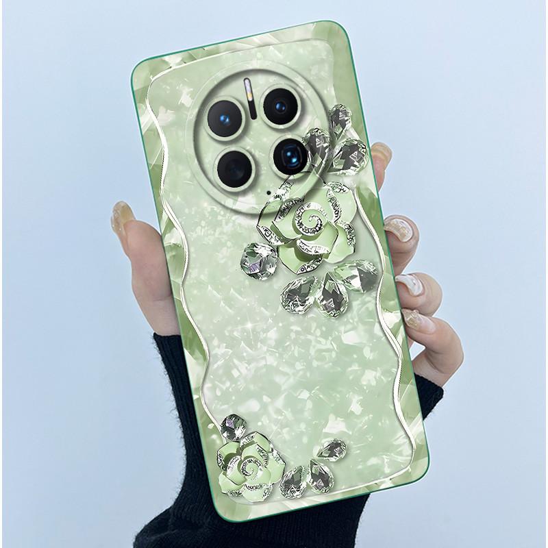 For Huawei Mate 50 50 Pro 50E Phone Case Mate50 Cover Fashion Simplicity Flowers Soft Liquid Silicone Shell For Mate50Pro Fundas