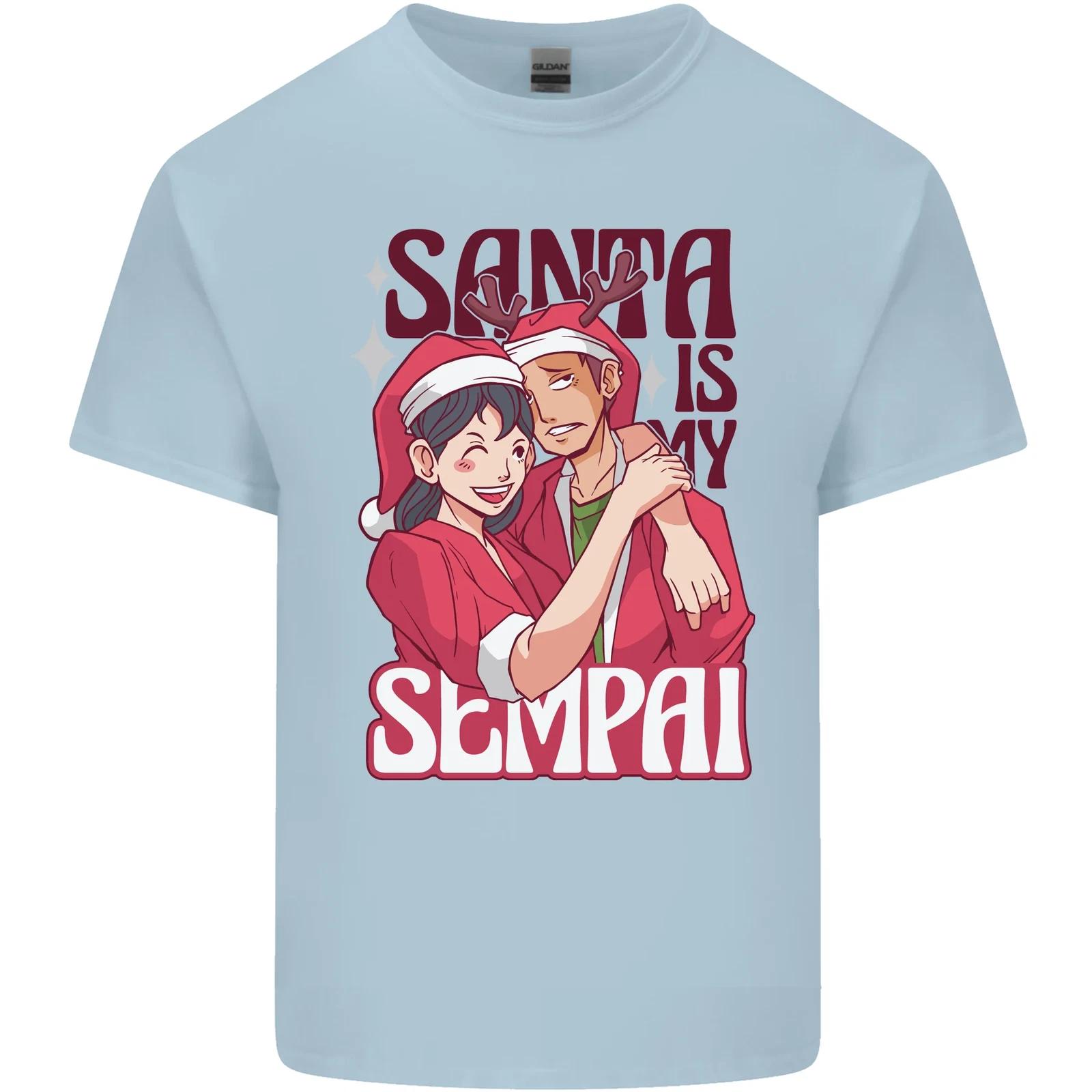 Santa is My Sempai Funny Anime Christmas Xmas Kids T-Shirt Childrens S