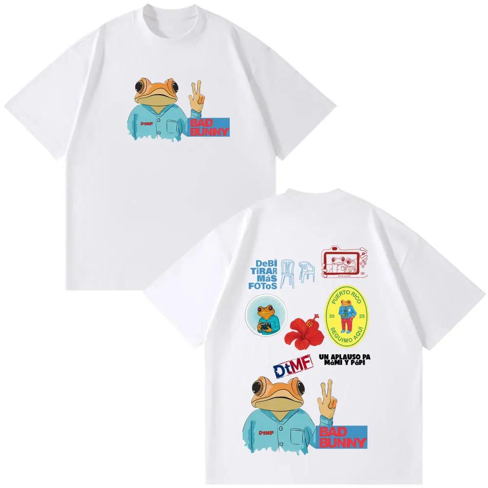 Bad Bunny DTMF Debi Tirar Mas Fotos 2026 Album Vintage T Shirts Unisex Women Fashion Tshirt Summer Cotton Loose Casual Tshirts