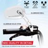 WOWTK Chrome L & R 8mm Rearview Mirrors for Harley FLSTC FXDB Dyna FXDF FLSTF