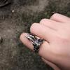 Retro Alice Wonderland Rabbit Ring Punk Gothic Adjustable Man Ring Handmade  Fairy Tales Bunny Accessories Unisex Gift