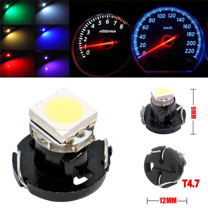 10 Stück T4.7 T4 5050 SMD LED Neo Wedge Armaturenbrett Instrumentencluster Licht Mode Auto Panel Anzeige Tacho Armaturenbrett Glühbirne 7 Farben#294303