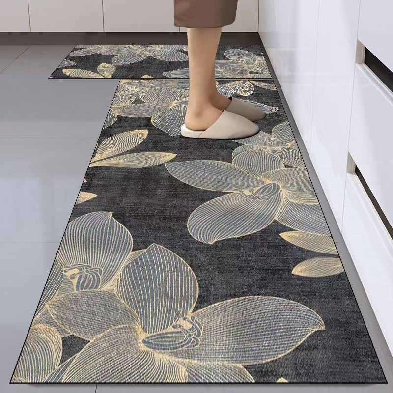 Diatomaceous earth floor mat, non-slip, washable, long strip, absorbent, stain-resistant, customizable, thickened kitchen floor mat