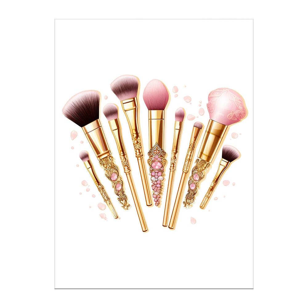 Fashion Girly Pink Makeup Collection EyeLash Lipstick Perfume Poster Canvas Painting Wall Art Pictures Home Bedroom Decor