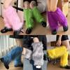 Japanese Style Furry Leg Warmers 40cm Knee High Girls Socks Harajuku Style Long Tube Sock  JK