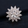 Luxurious Sunflower Brooch with Zirconia Inlay for Women - Premium Suit Lapel Pin.