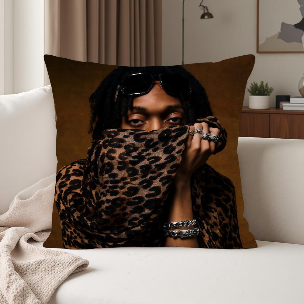 Rapper L-Lil Tecca Pillow Case Suitable For Bedrooms Living Rooms Cars Home Decoration