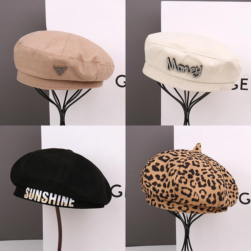 Spring and autumn show face small beret children fashion students versatile big head circumference painter hat casual bud hat