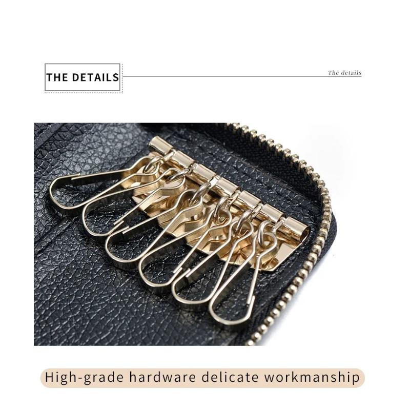 100% Genuine Leather Men's Card Bag, Multifunctional Car Key Bag, Women's Coin Purse