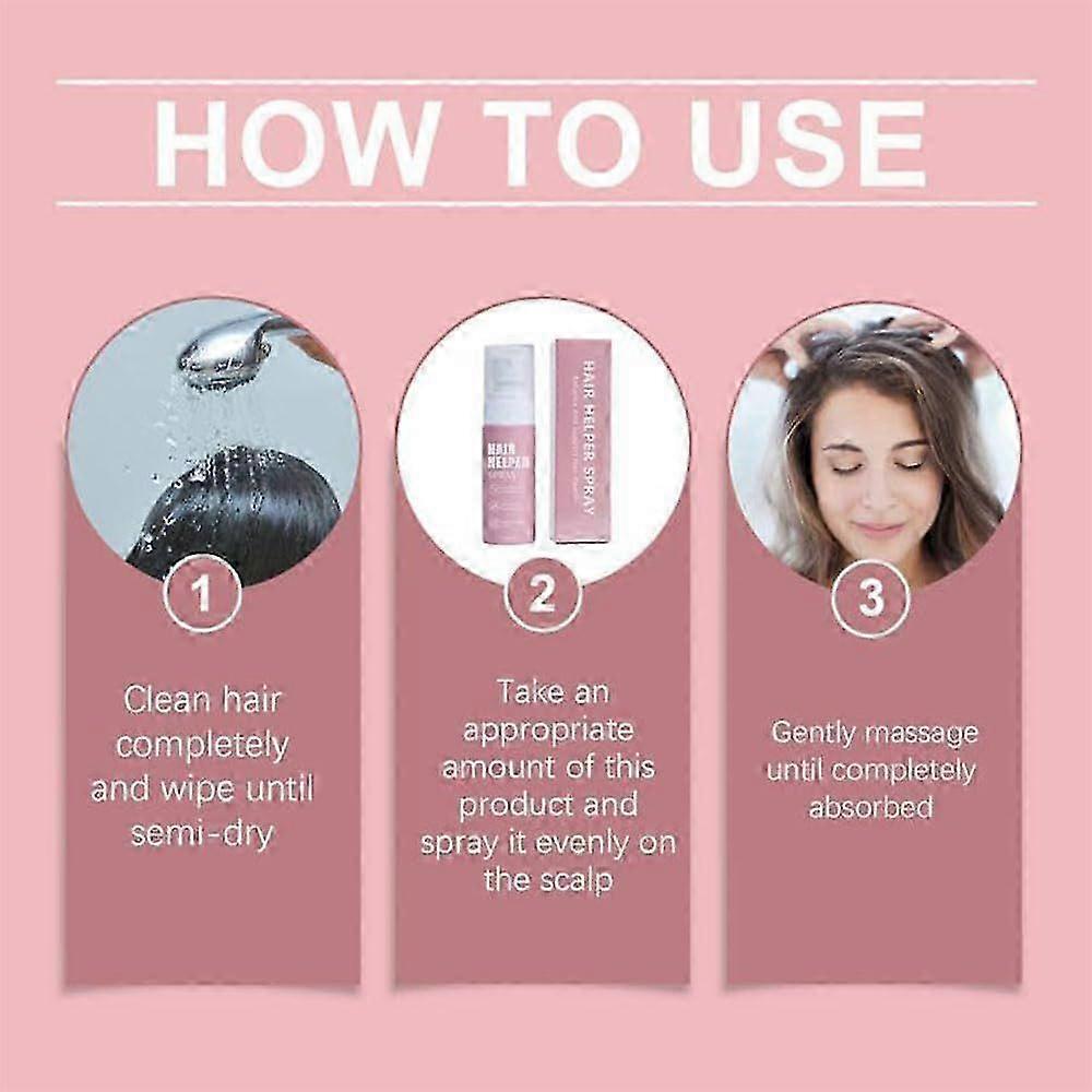 Hair Growth Spray with Biotin & Caffeine - Natural Thinning Hair Treatment for Thicker, Fuller Hair - Vegan Hair Thickening Spray 50ml