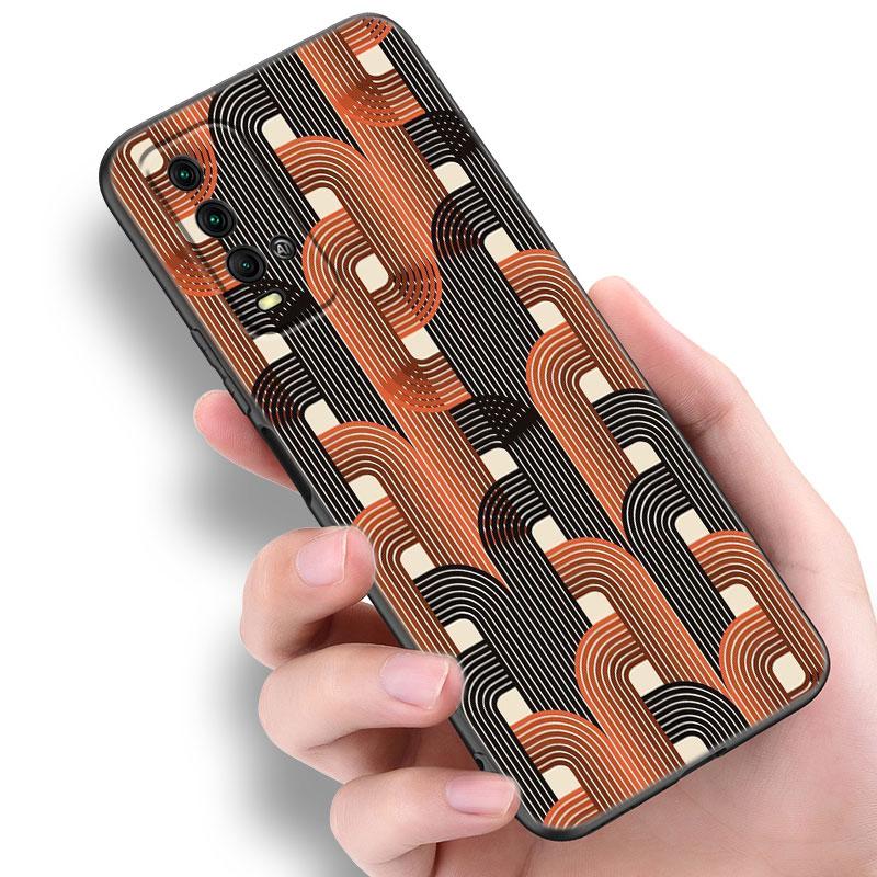 Aesthetic African Wax Fabic Phone Case For Xiaomi Redmi Note 5 6 9T K20 K40 K50 Pro 7A 8A 9A 9C 9i 10A 10C A1 S2 TPU Black Cover