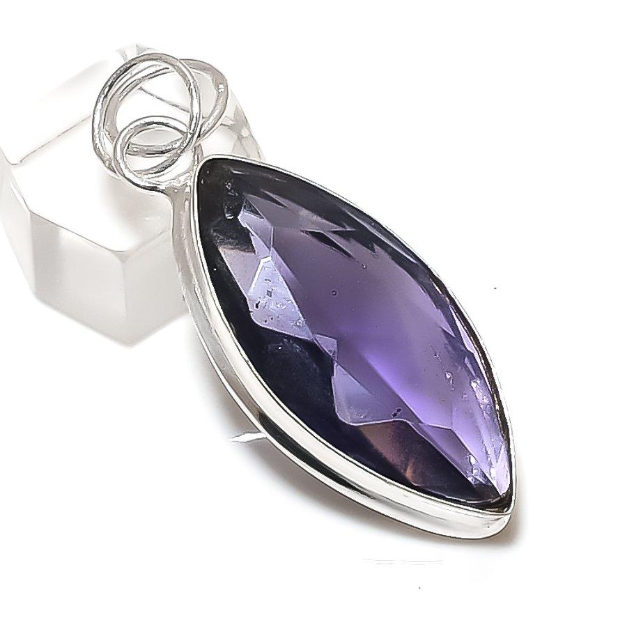 

Amethyst Gemstone Handmade 925 Sterling Silver Jewelry Pendant 2.09 U2W54