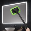 Windshield Cleaning Tool 16-inch Long Rod Window Wiper with 3 Microfiber Cloth Pads Auto Glass Cleaning Brushes Car Interior Cleaner Kit