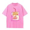 Cute Silly Goose Juice Box Print Washed Purple Y2K Aesthetic Women T-shirt