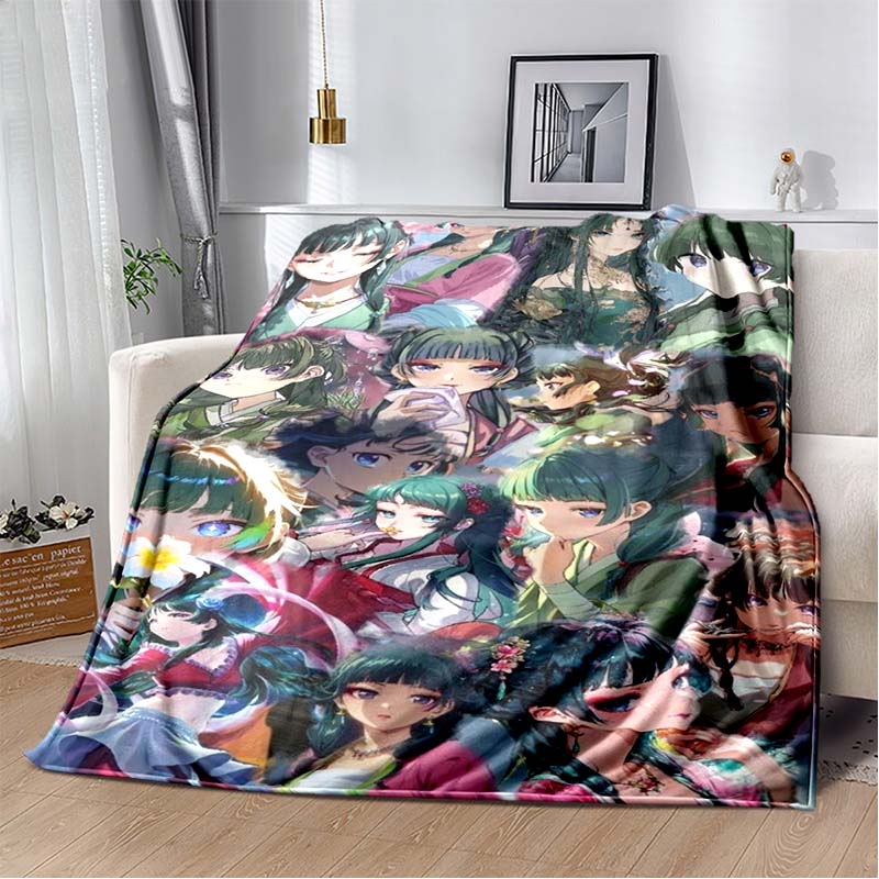 Die Apotheker-Tagebücher Maomao Jinshi Kirschblüten Flanell-Kuscheldecke Weiche Plüschdecke für Sofa Bett Anime Mädchen Heimdekoration Geschenk