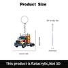 1Pcs Lightweight Key Ring Pendant Forklift Tractor Construction Truck Cartoon Roller Alloy Model Car 2D Flat Excavator Keychain