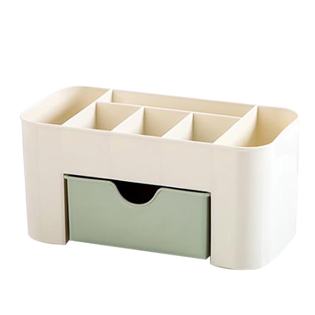 Plastic desktop cosmetic box with small drawer multifunctional desk storage box
