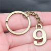 Number Tag Keychains Bag Charm Lot Jewelry For Men Ring Size 28Mm