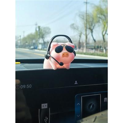 Cartoon Schwein Auto Anhänger Rückspiegel Dekoration