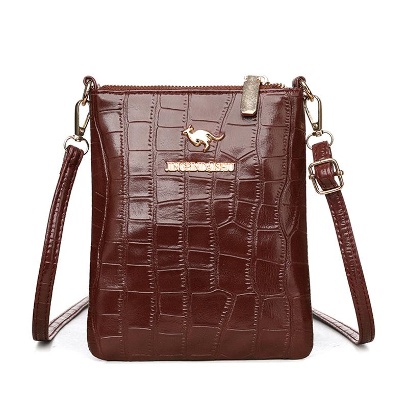 

Fashion popular women s bags niche embossed light luxury shoulder messenger bag rose printed change mobile phone bag