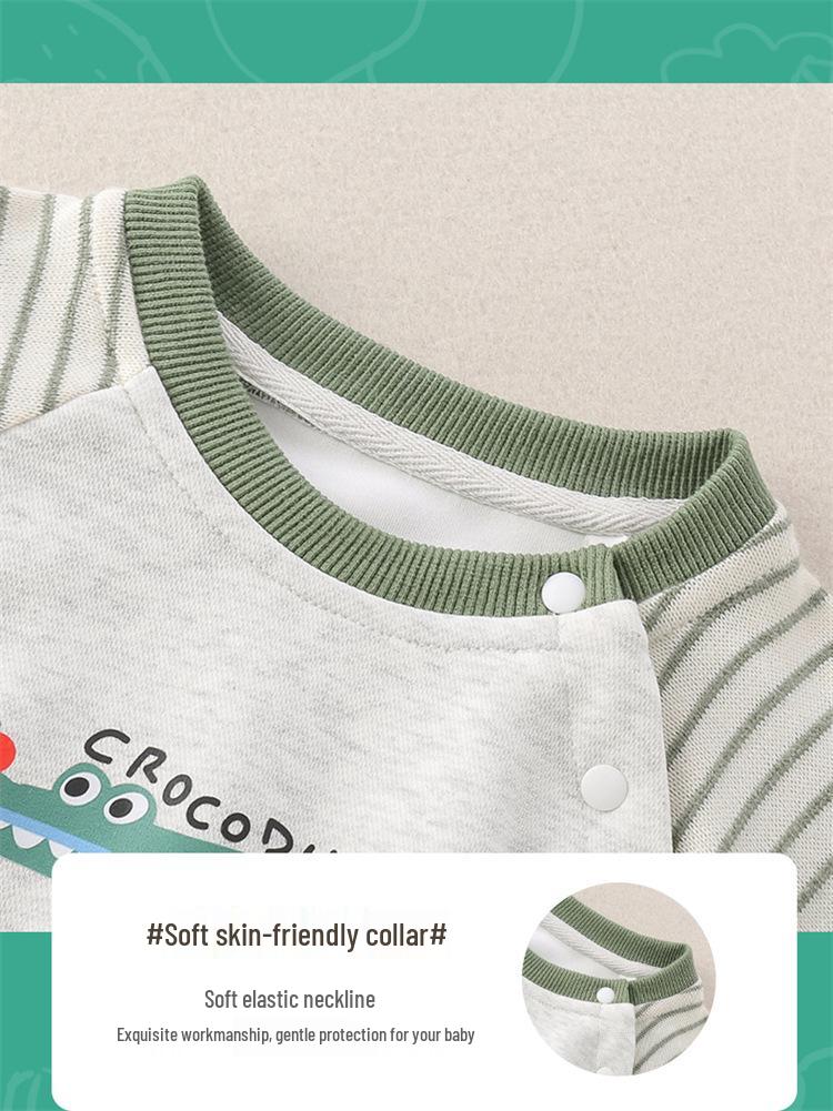 2025 Infant & Toddler Stylish Two-Piece Hoodie Set for 1-Year-Old Boys - Spring/Autumn Clothing