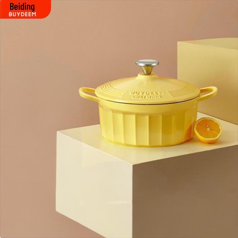 Buydeem Enamel Cast Iron Pot
