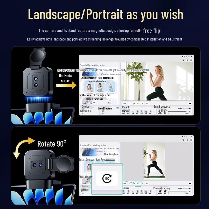 Stec 4K Dual-Lens Live Stream Webcam with 20x Zoom & Remote