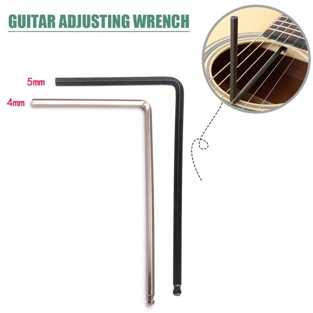 Metal Ball End Guitar Truss Rod Tool 4mm/5mm Regular Hex Wrench Truss Rod Acoustic Guitar Wrench