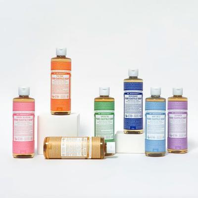 DR. Bronner's Čisté kastílske mydlo 475ml 10 druhov, vyberte 1, Kórejská starostlivosť o telo