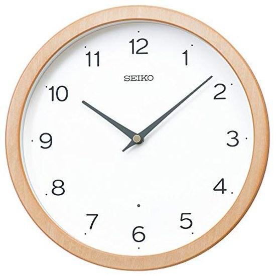 Seiko Clock Wall Radio-controlled Analog Natural Wood Color Diameter 27048mm KX267B