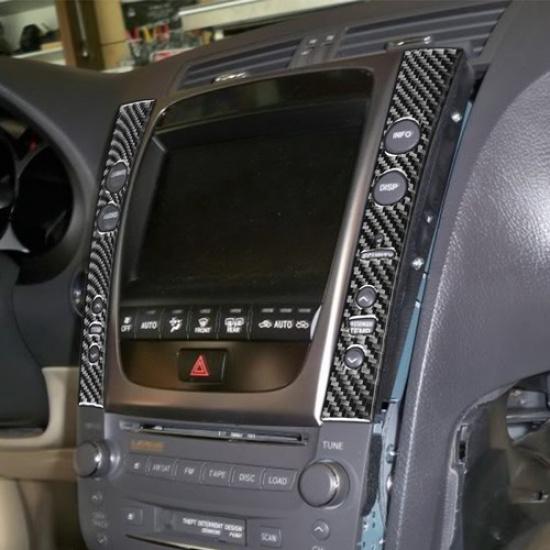 2Pcs Carbon Fiber Interior Central Console Side Cover Trim For Lexus GS 2006-11