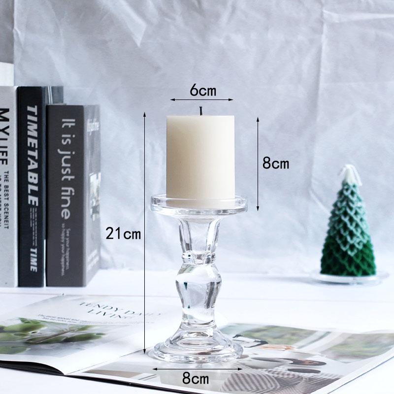 Nordic Retro Glass Candlestick - Romantic Candlelight for Weddings, Restaurants, and Parties